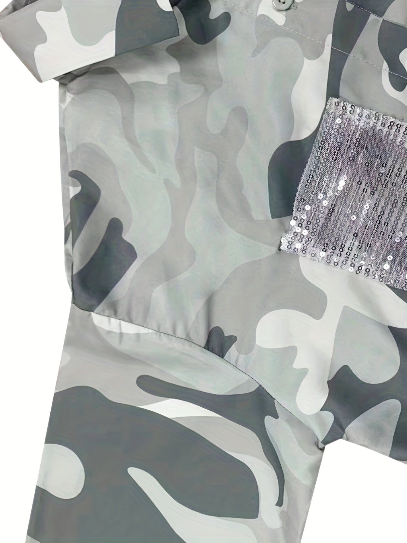 Sixsr Camo Print Shirt Dress, Casual Button Front Long Sleeve Collar Dress, Women's Clothing