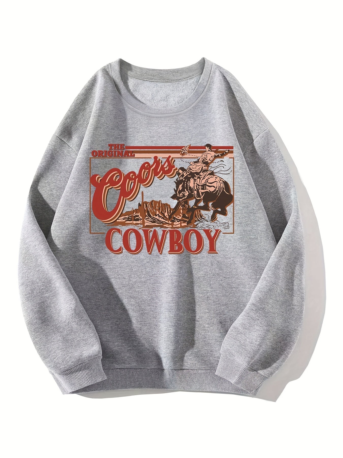 Sixsr Graphic Print Pullover Sweatshirt, Casual Long Sleeve Crew Neck Sweatshirt For Spring & Fall, Women's Clothing