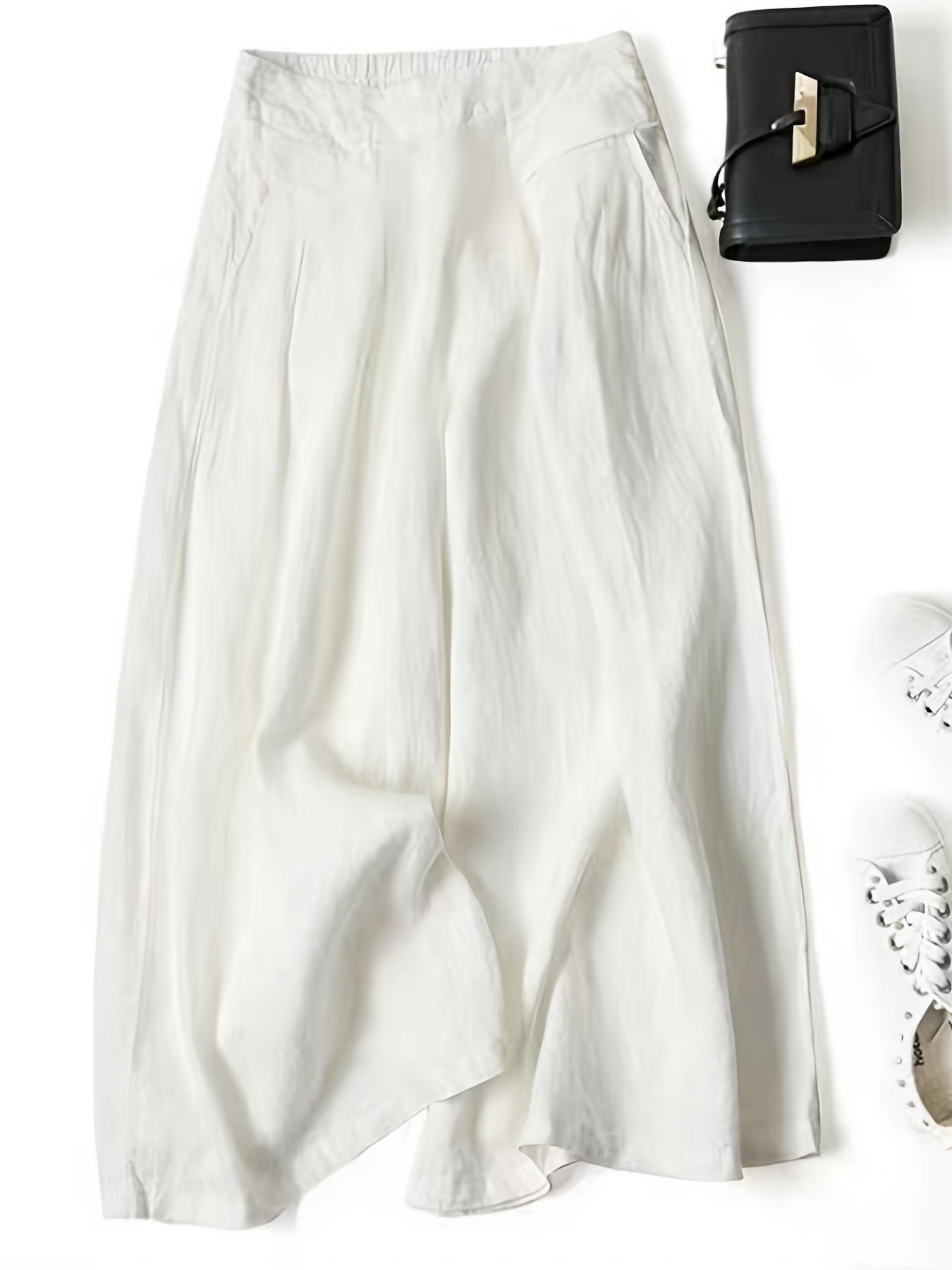 Sixsr  Solid Wide Leg Pants, Casual Palazzo Pants For Spring & Summer, Women's Clothing