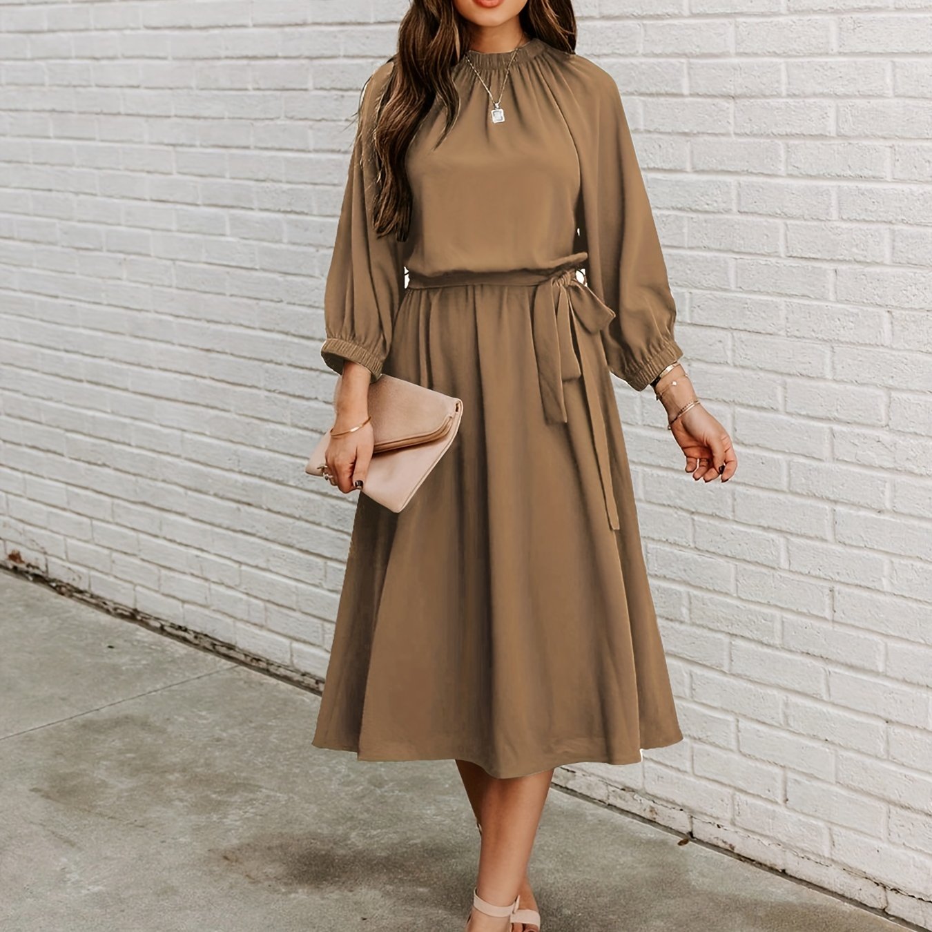 Sixsr Women's Dresses Sexy Summer Women's High Waist Slim Fashion Solid Color Slim Temperament Maxi Dresses