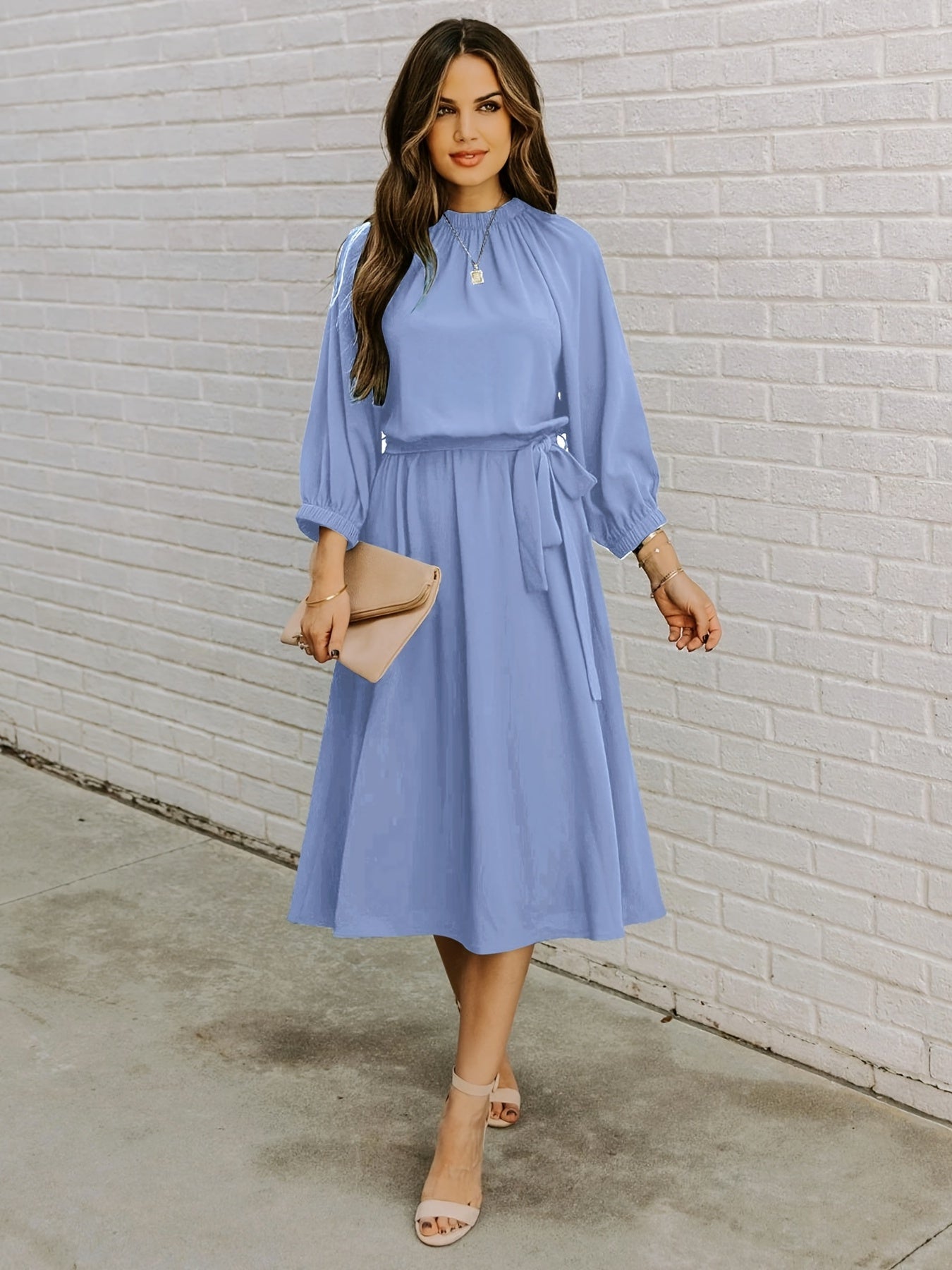 Sixsr Women's Dresses Sexy Summer Women's High Waist Slim Fashion Solid Color Slim Temperament Maxi Dresses