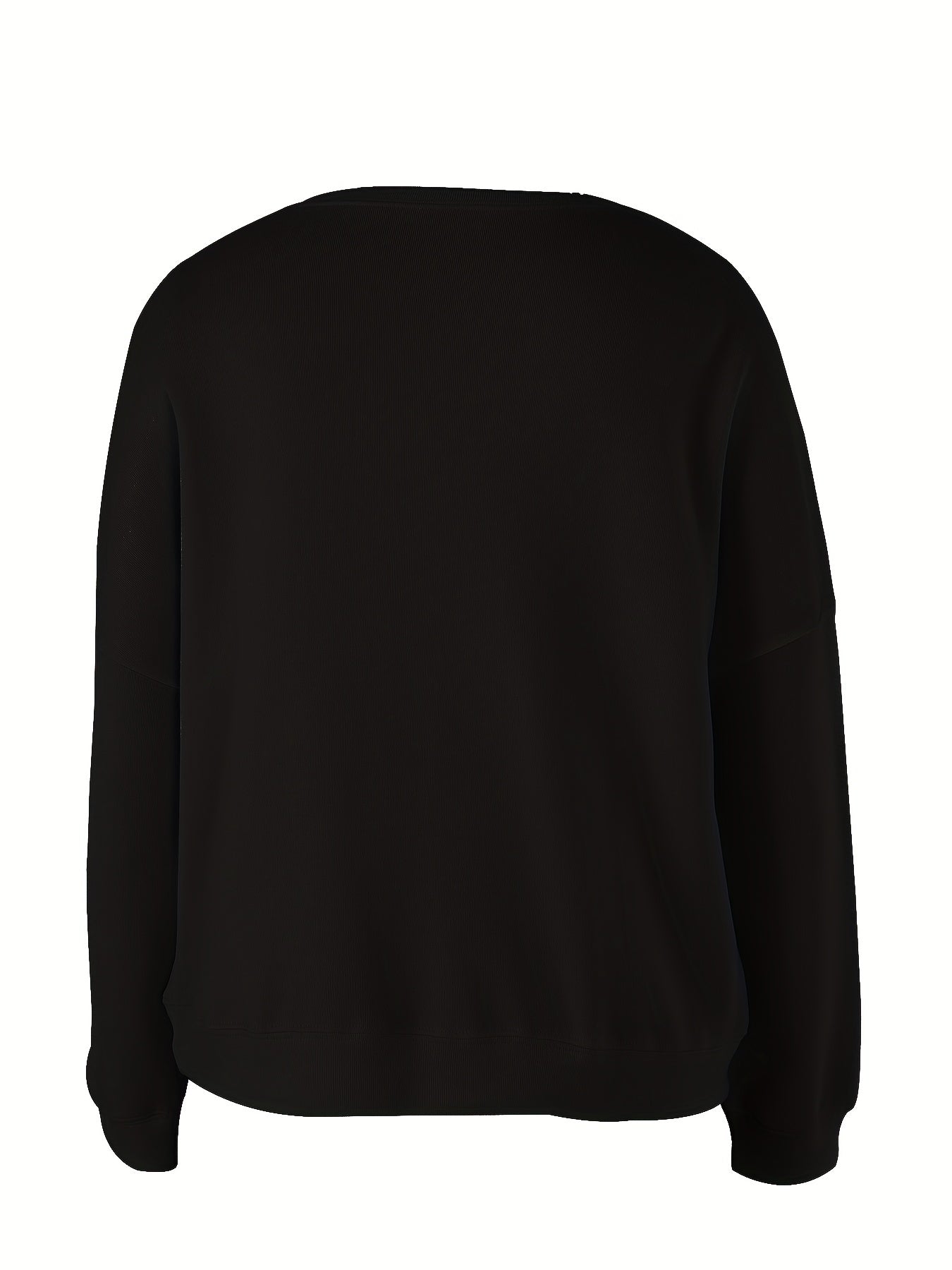 Sixsr Round Neck Bee Print Pullover, Casual Fashion Loose Long Sleeve Sweatshirt, Women's Clothing