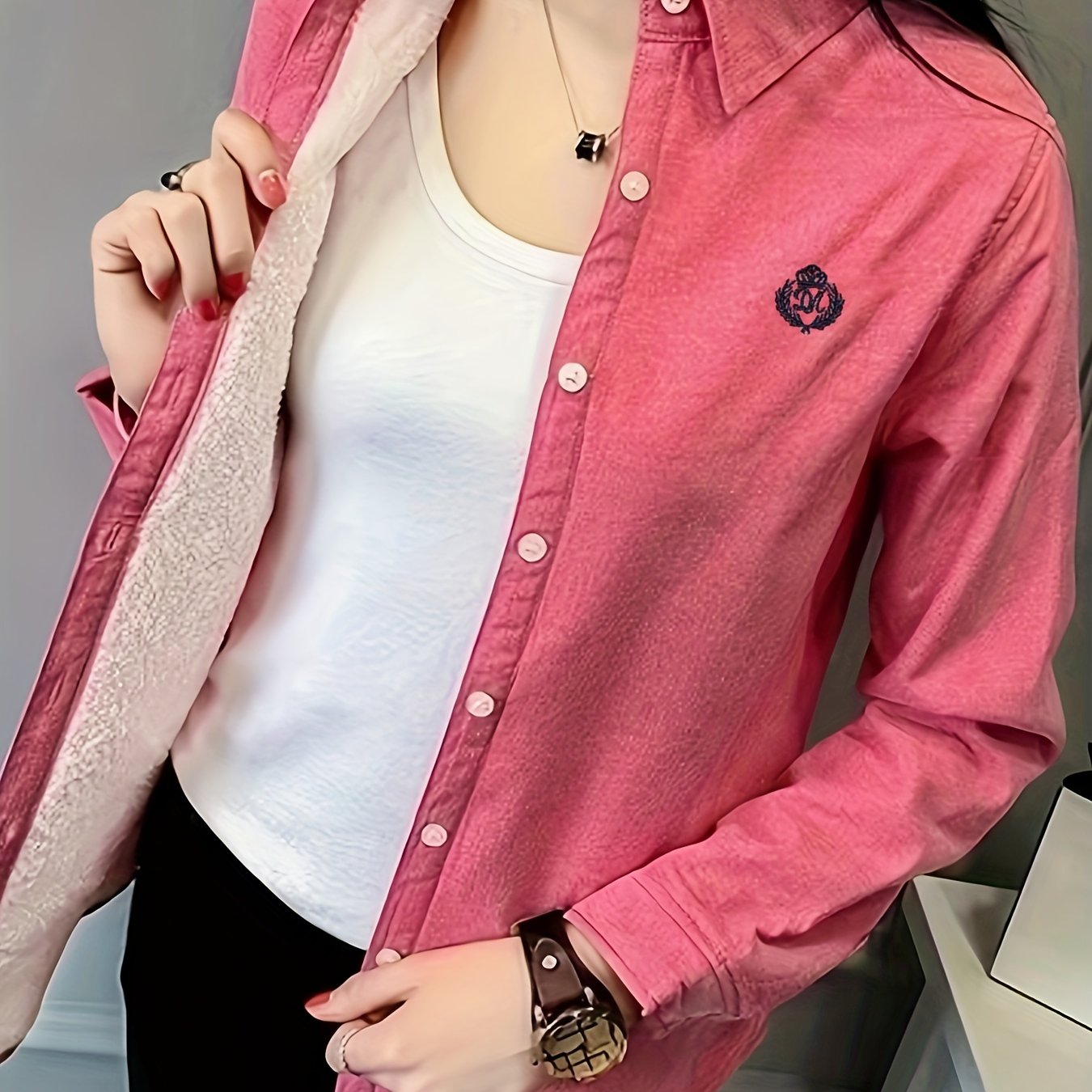 Sixsr Cute Graphic Simple T-shirt, Casual Thermal Long Sleeve T-shirt, Women's Clothing