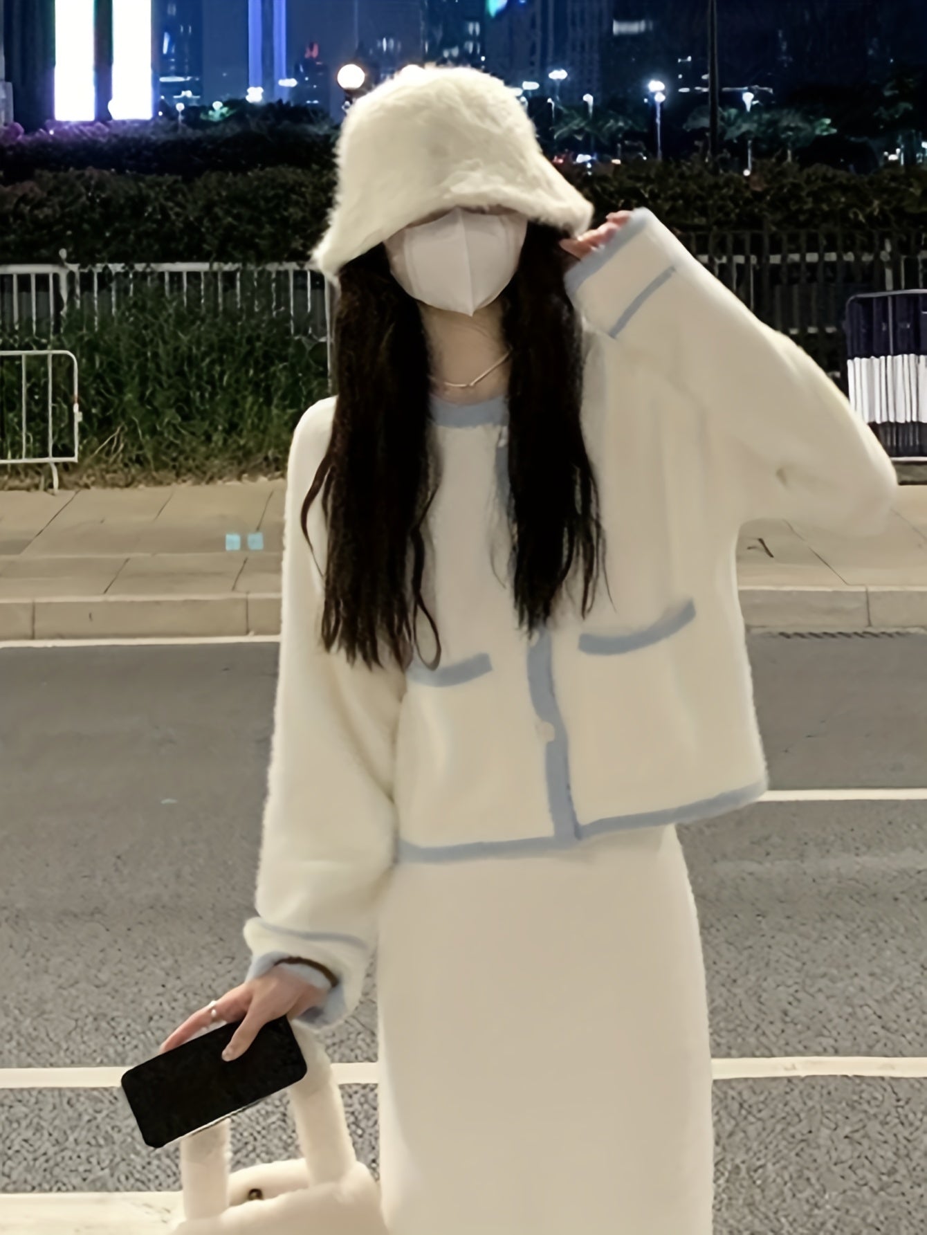 Sixsr Color Block Button Front Knitted Cardigan Sweater, Casual Long Sleeve Sweater For Fall & Winter, Women's Clothing