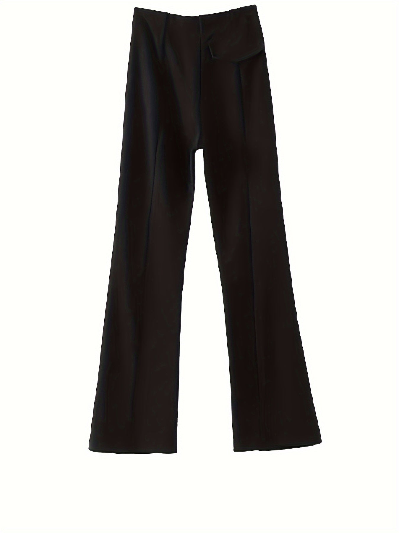 Sixsr Solid Split Flare Sleeve Pants, Casual High Waist Slim Pants For Fall & Winter, Women's Clothing