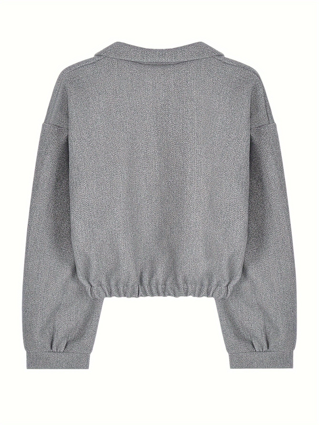 Sixsr Solid Color Button Front Jacket, Casual Long Sleeve Jacket For Fall & Winter, Women's Clothing