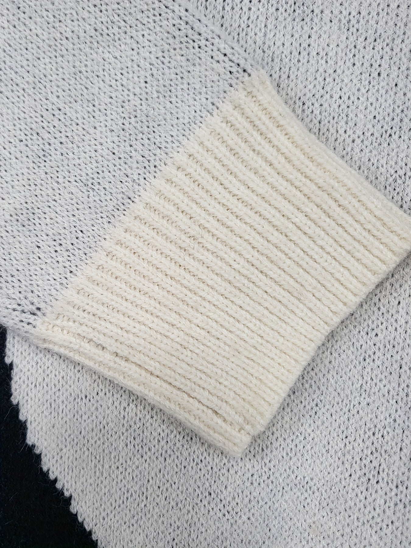Sixsr Long Sleeve Loose Sweater, Crew Neck Casual Sweater For Winter & Fall, Women's Clothing