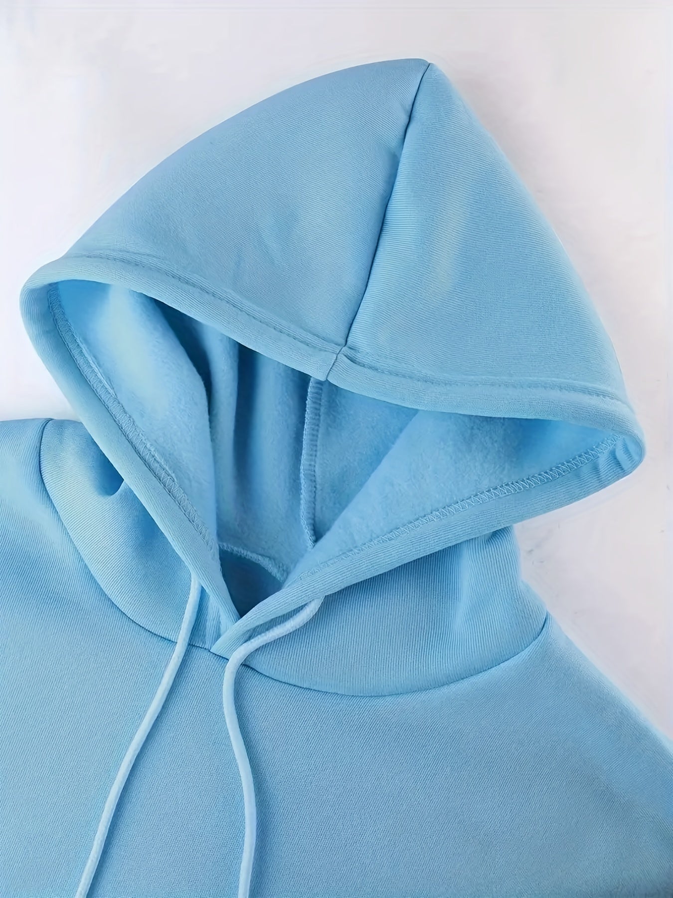 Sixsr Letter Print Hoodies, Long Sleeve Thermal Drawstring Casual Sweatshirt For Fall & Winter, Women's Clothing