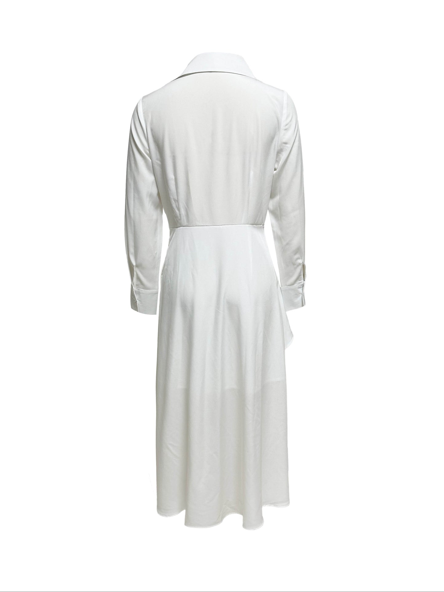 Sixsr Elegant Split Shirt Dress, Solid Long Sleeve Dress For Spring & Fall, Women's Clothing