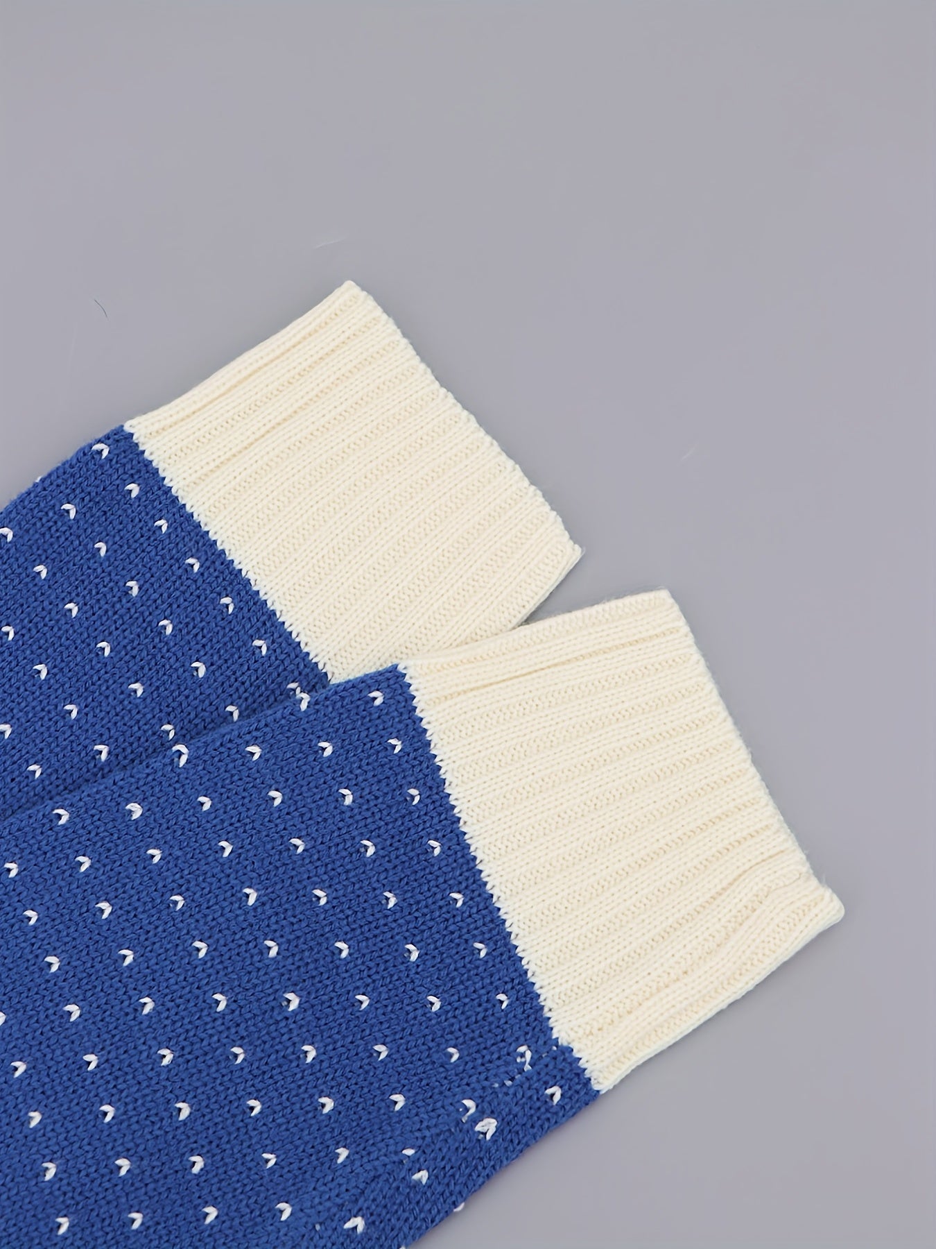 Sixsr Plus Size Boho Sweater, Women's Plus Geo Patterned Long Sleeve Crew Neck Medium Stretch Pullover Jumper