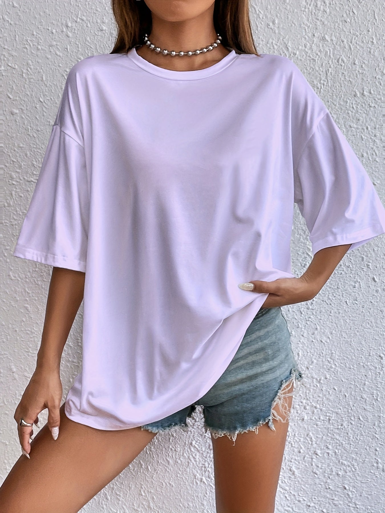 Sixsr Casual Crew Neck Dragon Print Short Sleeve Loose Fashion Summer T-shirt, Women's Clothing