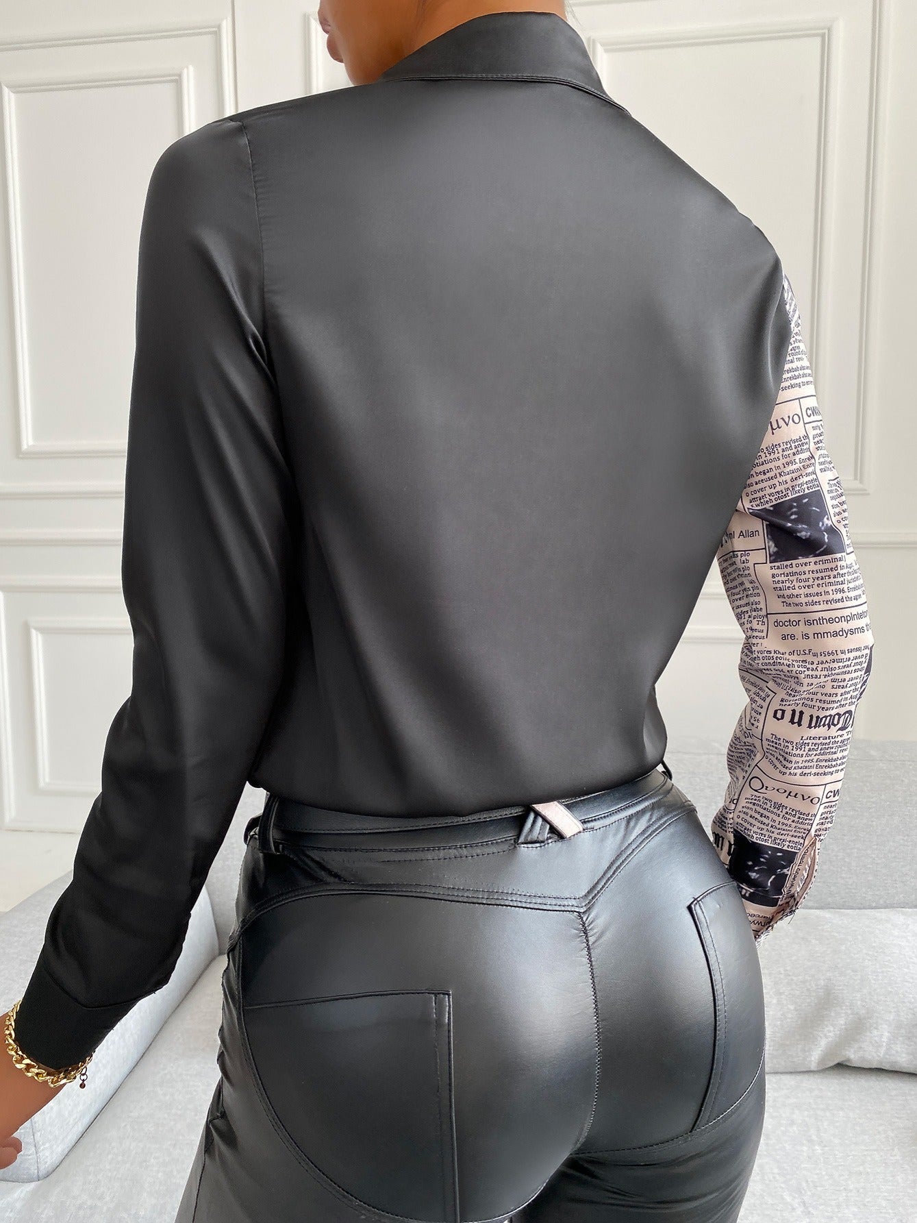 Sixsr Women's Blouse Women's Daily Weekend Blouse Shirt Graphic Long Sleeve Button Print Shirt Collar Casual Fashion Streetwear Blouse