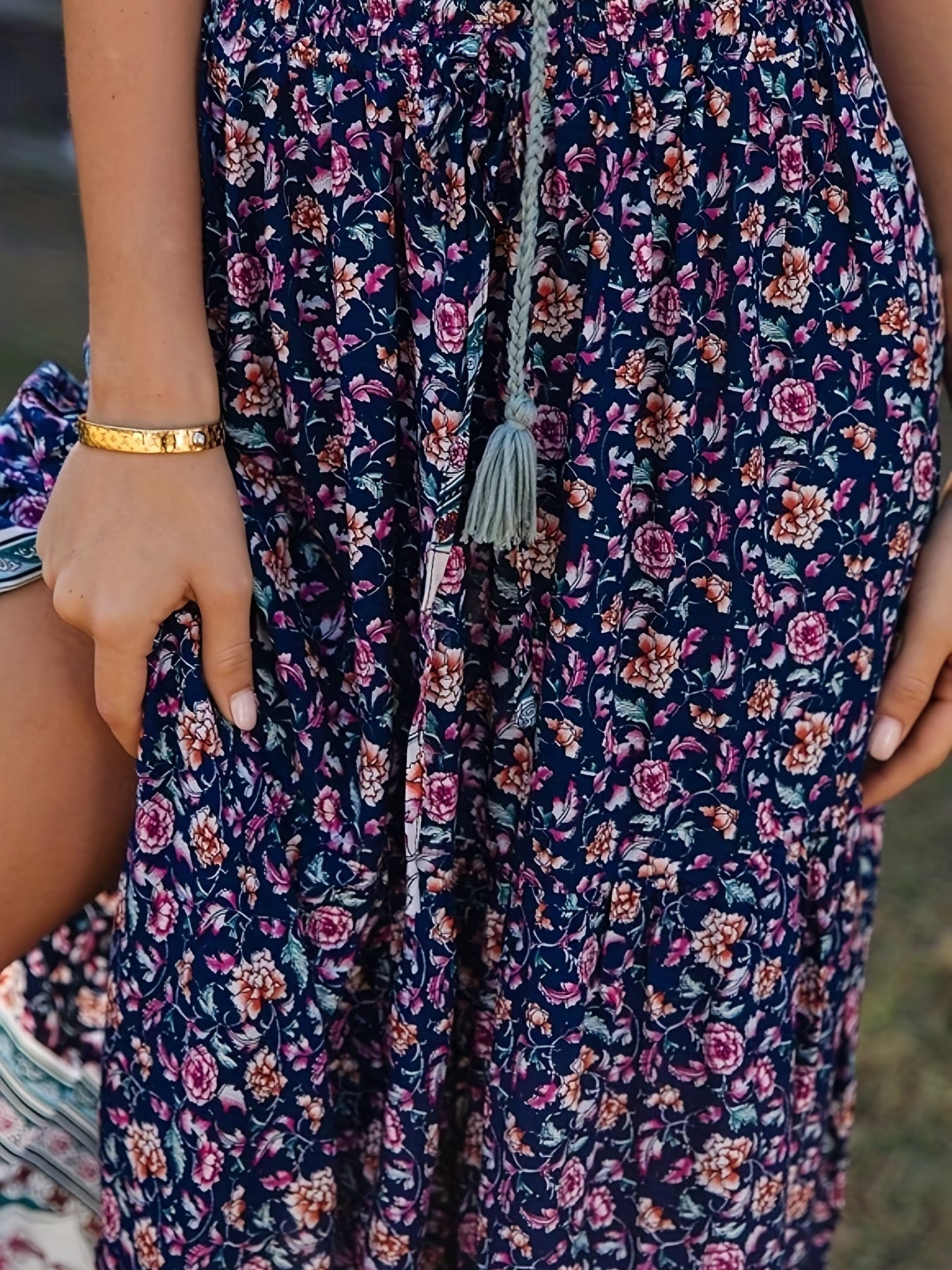 Sixsr Floral Print Ankle Skirt, Boho High Waist Skirt For Spring & Summer, Women's Clothing