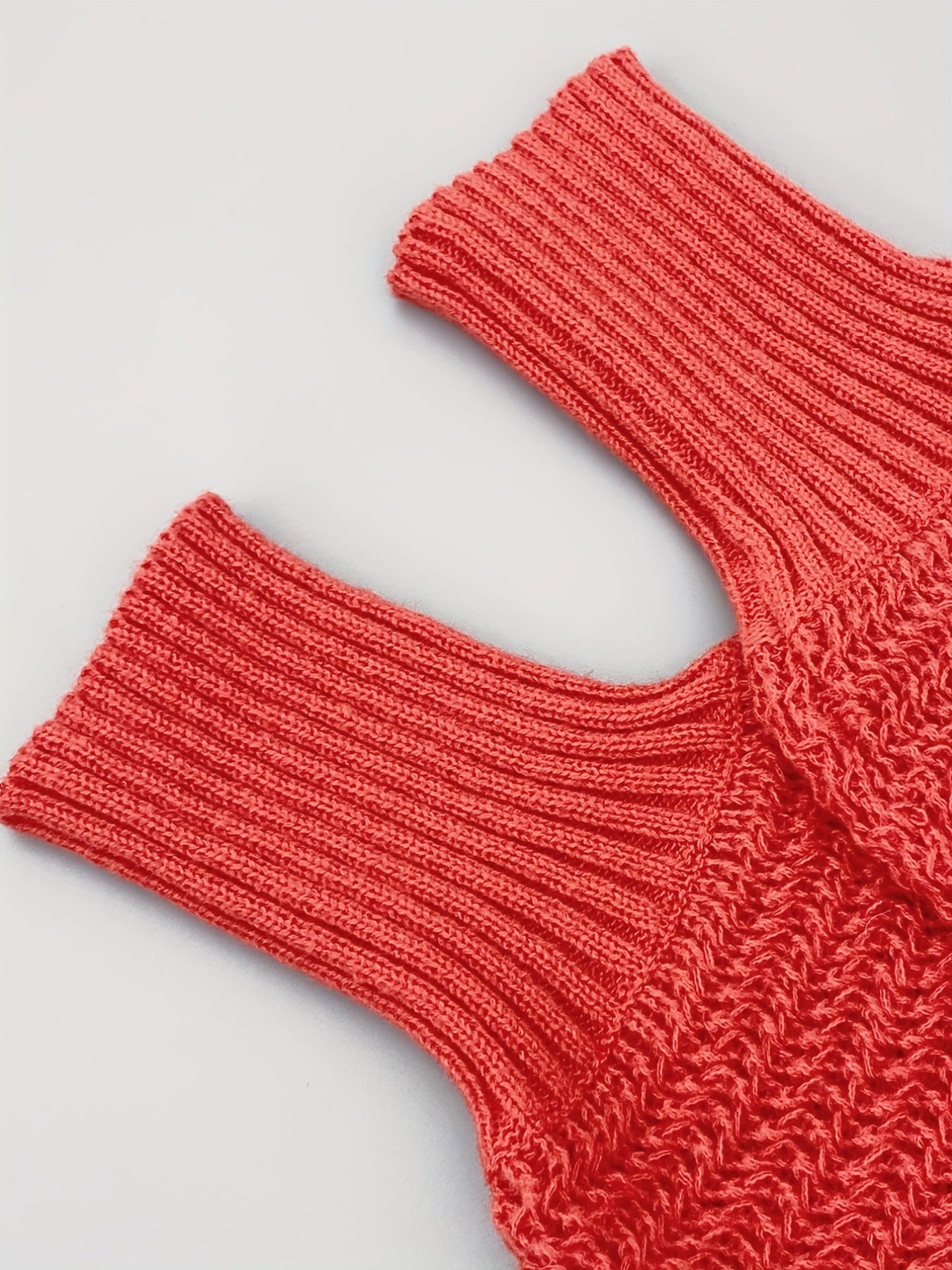 Sixsr Plus Size Casual Sweater, Women's Plus Solid Long Sleeve Round Neck Split Hem Medium Stretch Sweater