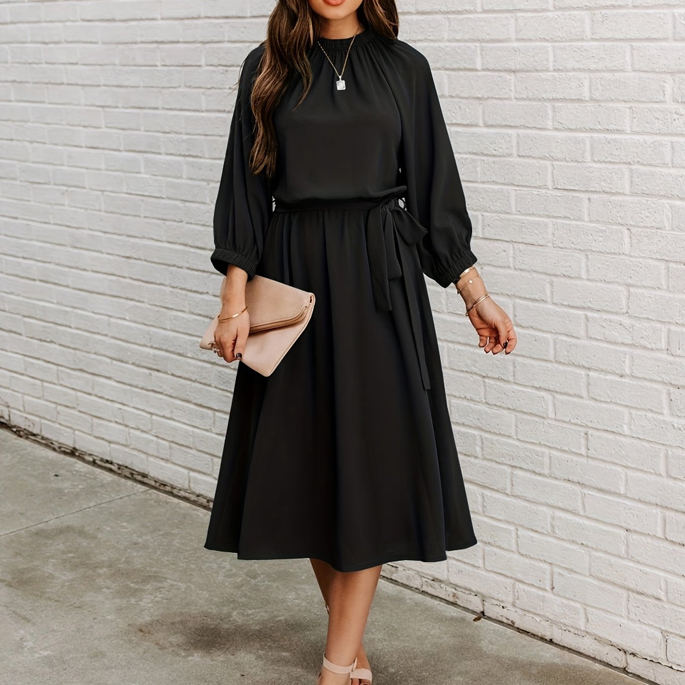 Sixsr Women's Dresses Sexy Summer Women's High Waist Slim Fashion Solid Color Slim Temperament Maxi Dresses