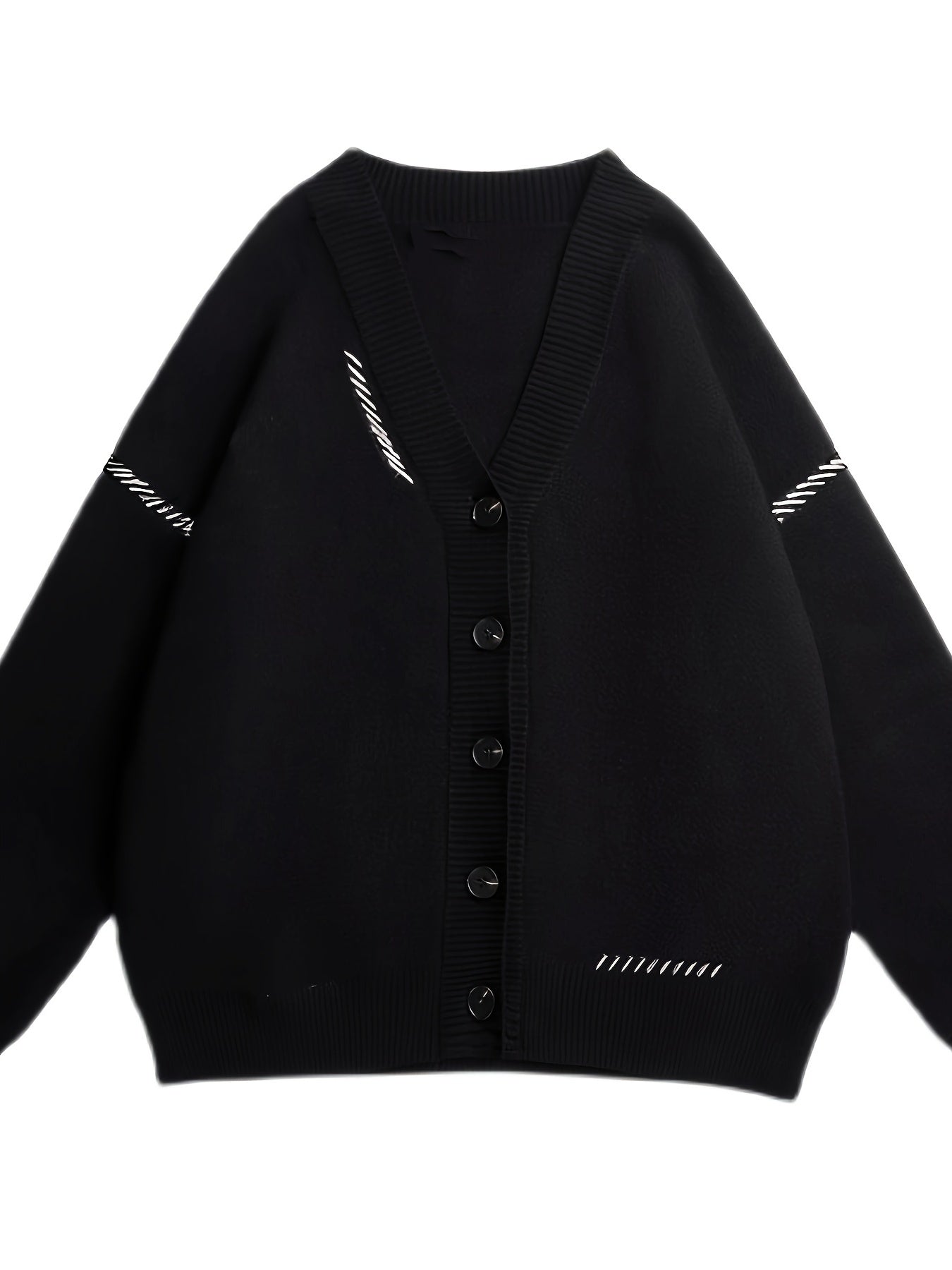 Sixsr Y2K Solid Button Front Cardigan, Casual Long Sleeve Cardigan For Spring & Fall, Women's Clothing