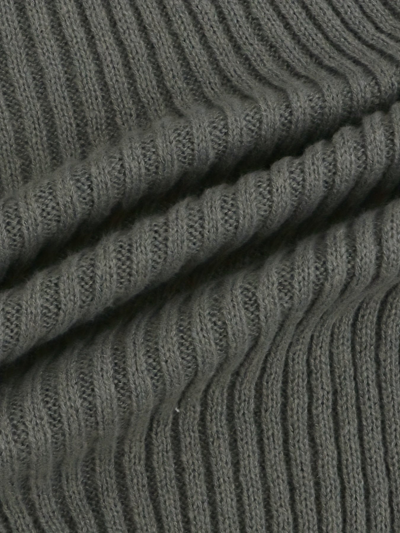 Sixsr Plus Size Casual Knit Top, Women's Plus Solid Ribbed Long Sleeve Drawstring Hooded Knit Top