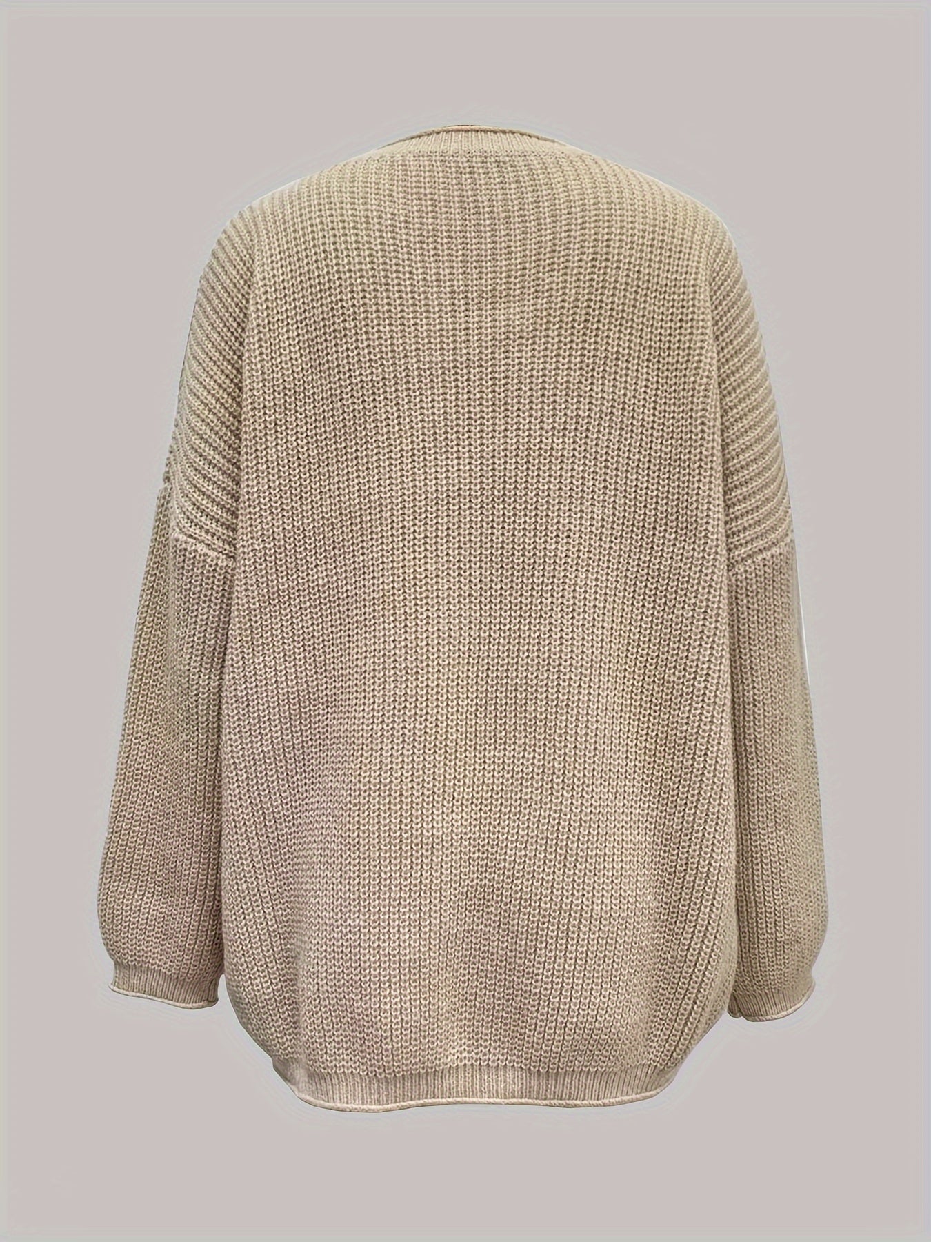 Sixsr Floral Pattern Knitted Pullover Sweater, Casual Long Sleeve Sweater For Fall & Winter, Women's Clothing