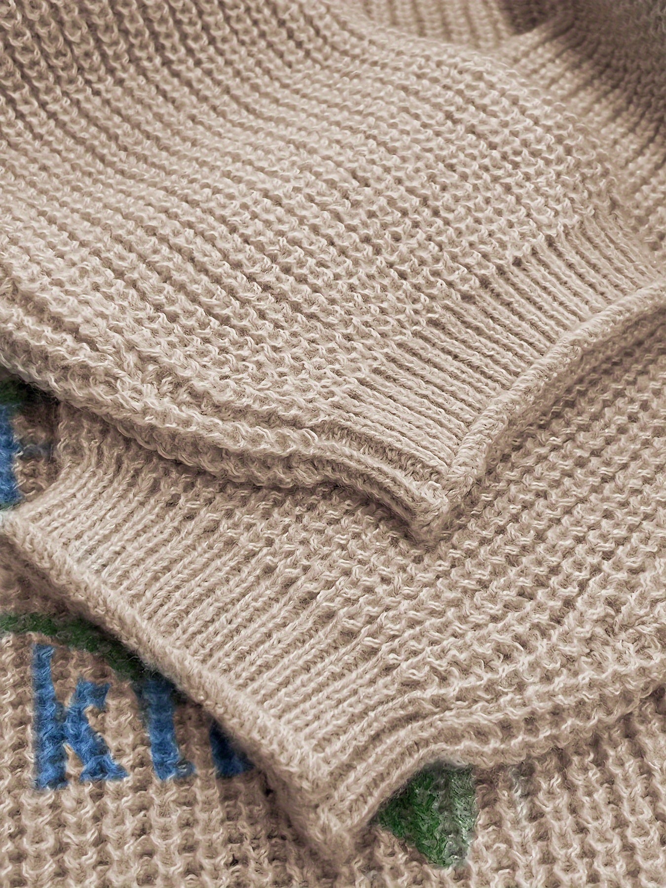 Sixsr Floral Pattern Knitted Pullover Sweater, Casual Long Sleeve Sweater For Fall & Winter, Women's Clothing