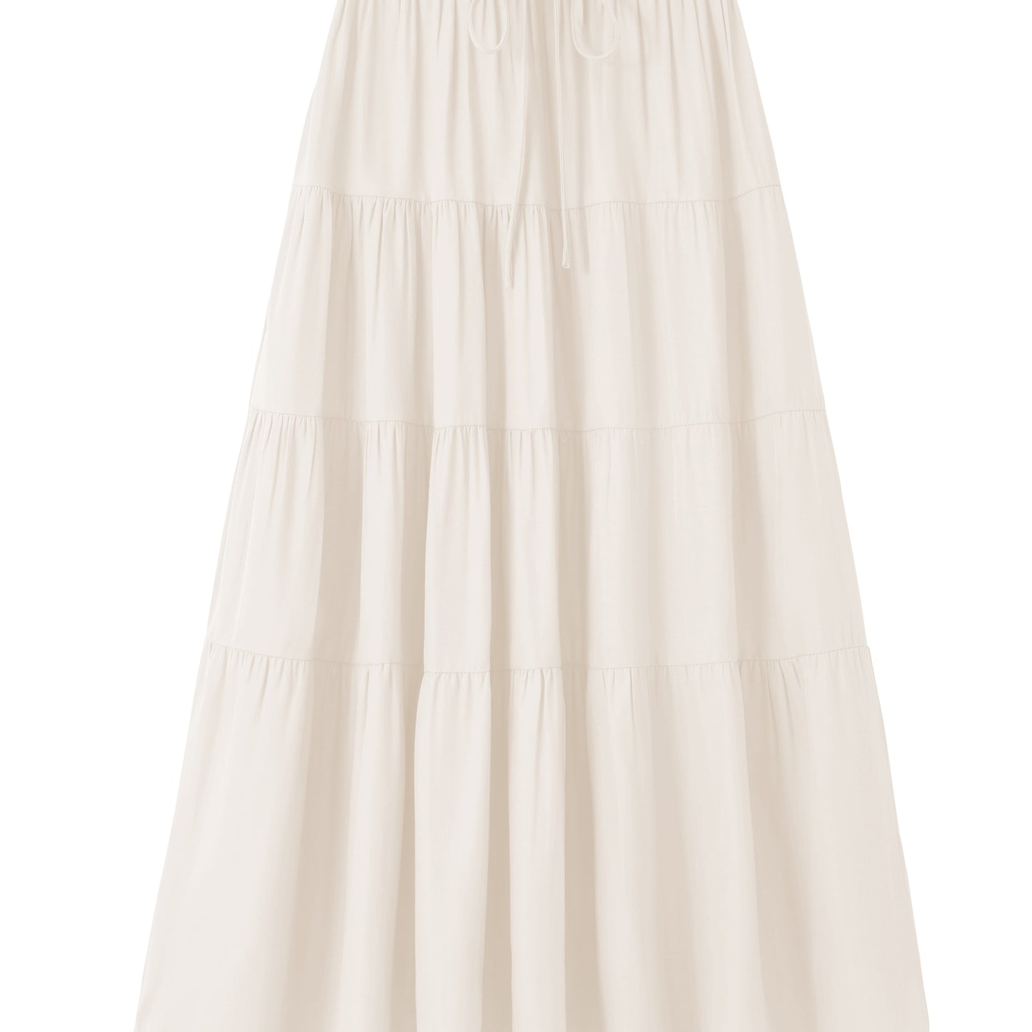 Ruffle Layered Hem Drawstring Skirt, Casual Skirt For Spring & Summer, Women's Clothing