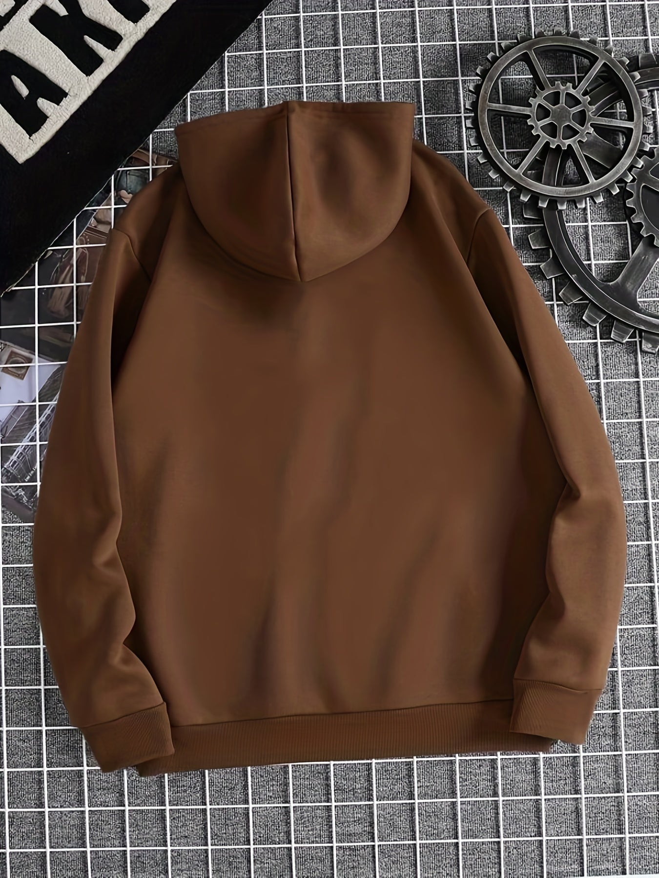 Sixsr Plus Size Casual Sweatshirt, Women's Plus Cute Lady & Floral Print Long Sleeve Drawstring Hooded Pullover Sweatshirt With Kangaroo Pockets, Casual Tops For Fall & Winter, Plus Size Women's Clothing