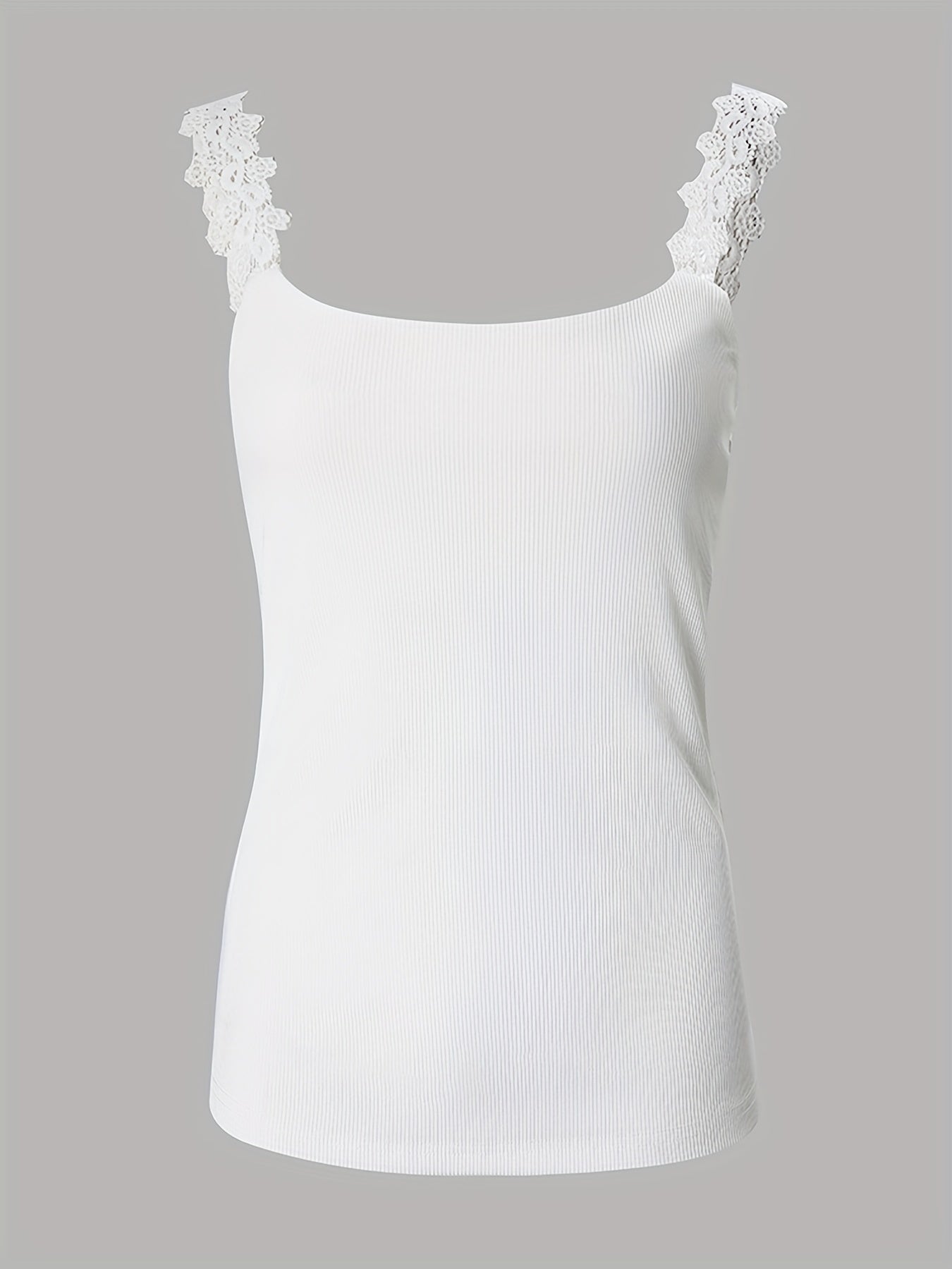 Sixsr Rhinestone Tank Top, Sleeveless Casual Top For Summer & Spring, Women's Clothing
