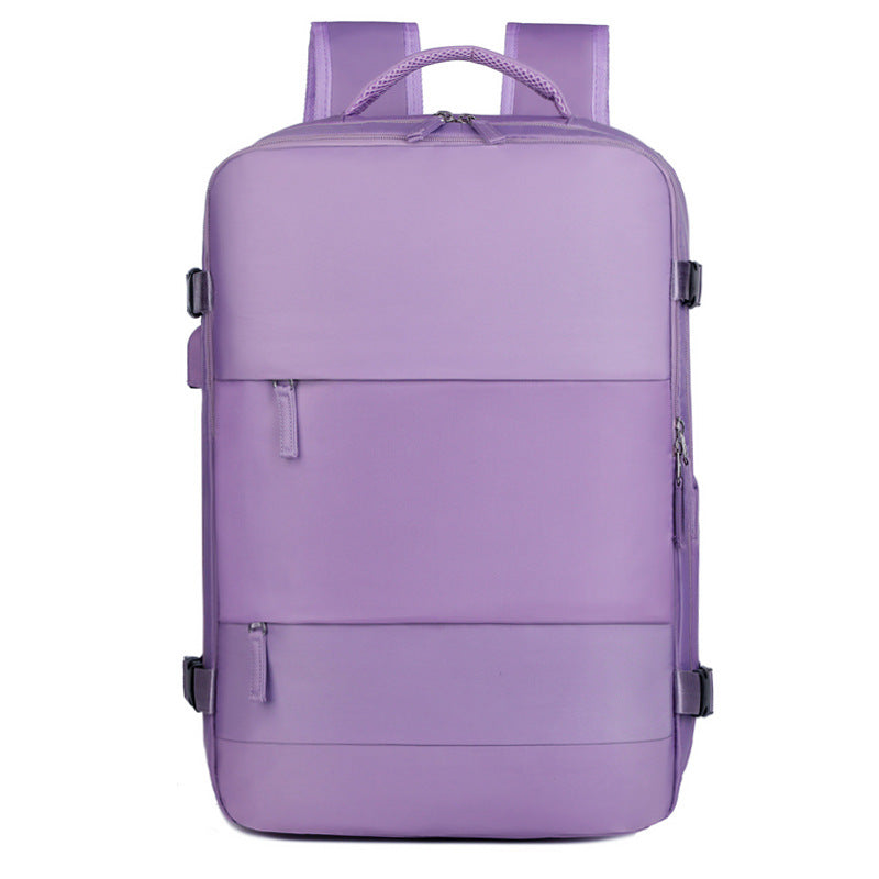 2025 Backpack Men's and Women's Simple Commuter Travel Computer Backpack Canvas Large Capacity Junior High School High School Student School Bag