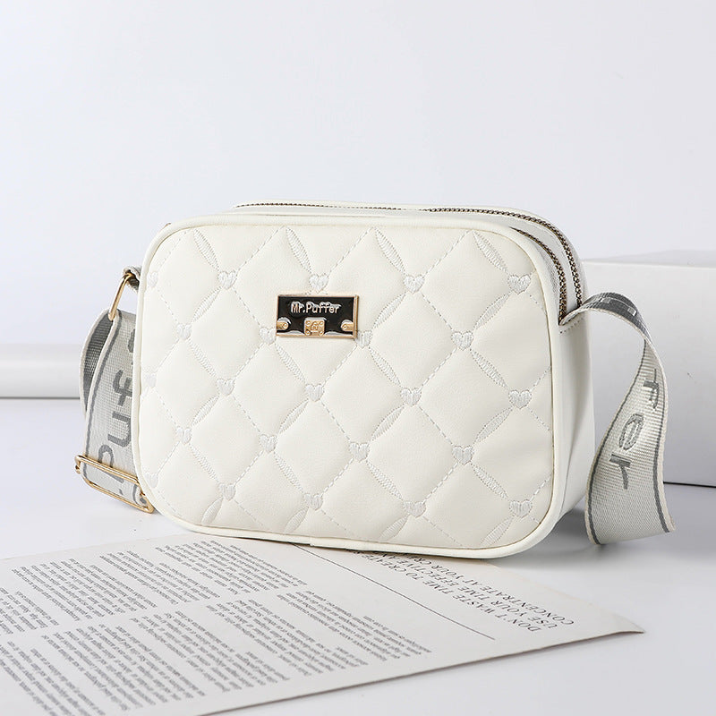 SIXSR 2025Cross-border Popular trade women's bags 2025 spring new fashionable small square bags broadband single shoulder oblique span small fragrant wind bag wholesale