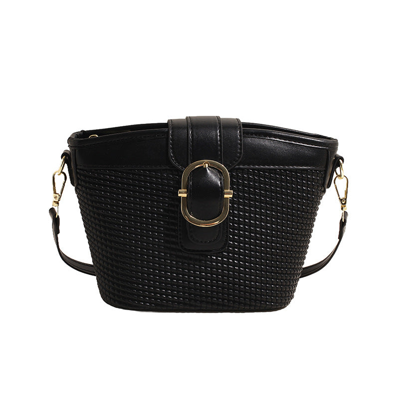 SIXSR 2025 Simple bucket bag women's popular new Korean version ins fashion trend shoulder bag casual trend versatile messenger bag