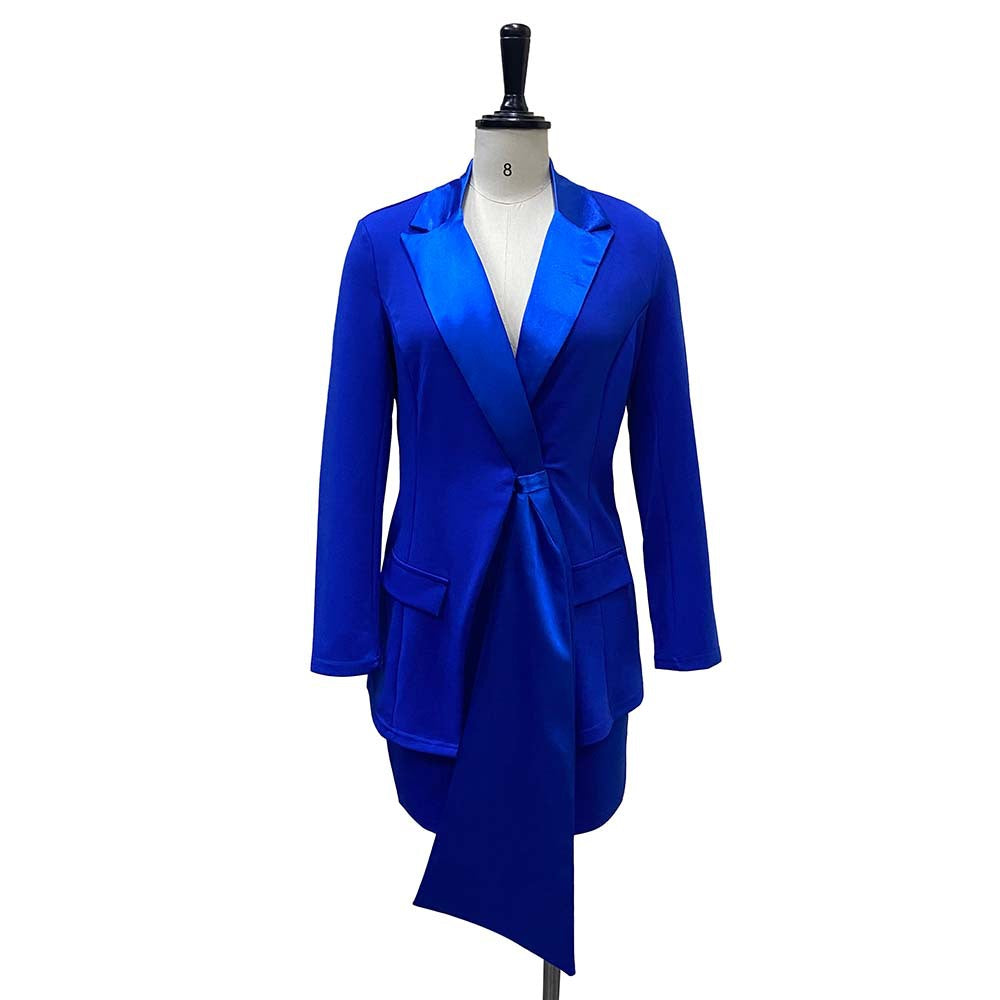 SIXSR D156 Popular trade temperament commuter blazer skirt two-piece set 2025 large-size suit short skirt New suit