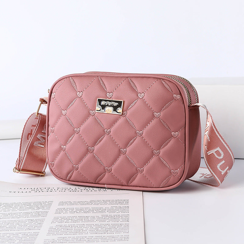 SIXSR 2025Cross-border Popular trade women's bags 2025 spring new fashionable small square bags broadband single shoulder oblique span small fragrant wind bag wholesale