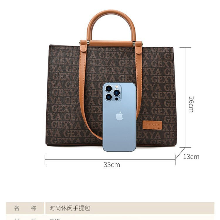 2025 Tote bag, new fashion bag, commuter large-capacity women's bag, embossed letters, women's handbag, can be ed on one shoulder