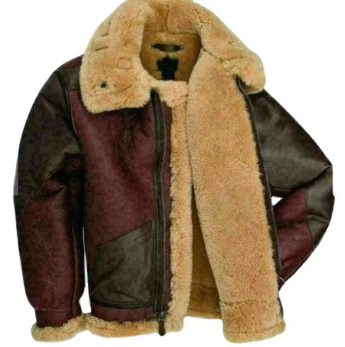 2025 New New factories directly supply suede UP splicing two-color lamb wool thickened jacket 6535