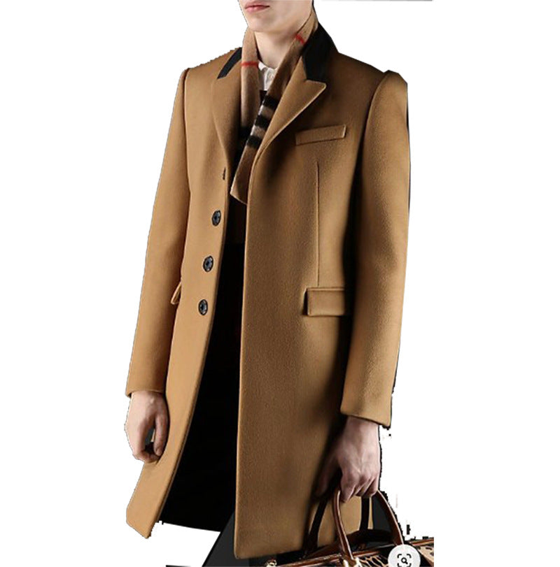 2025 autumn and winter new New men's woolen coat coat long-sleeved coat
