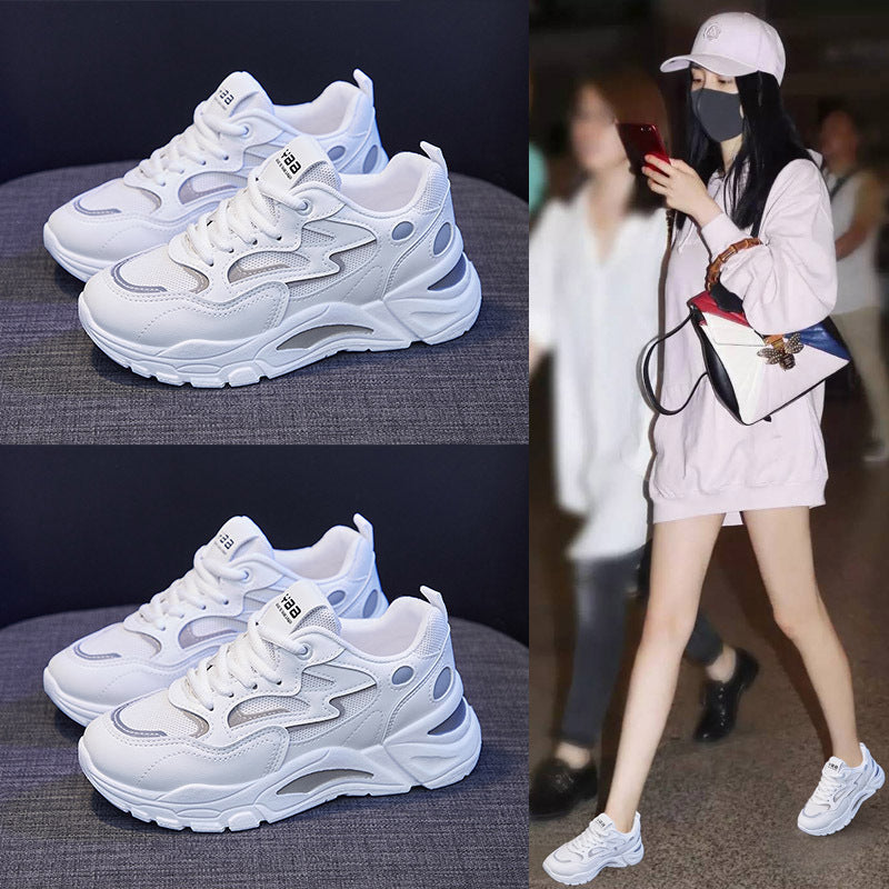 2025 spring new Korean version ins dad shoes female students versatile platform sports shoes female street photography casual 811-1