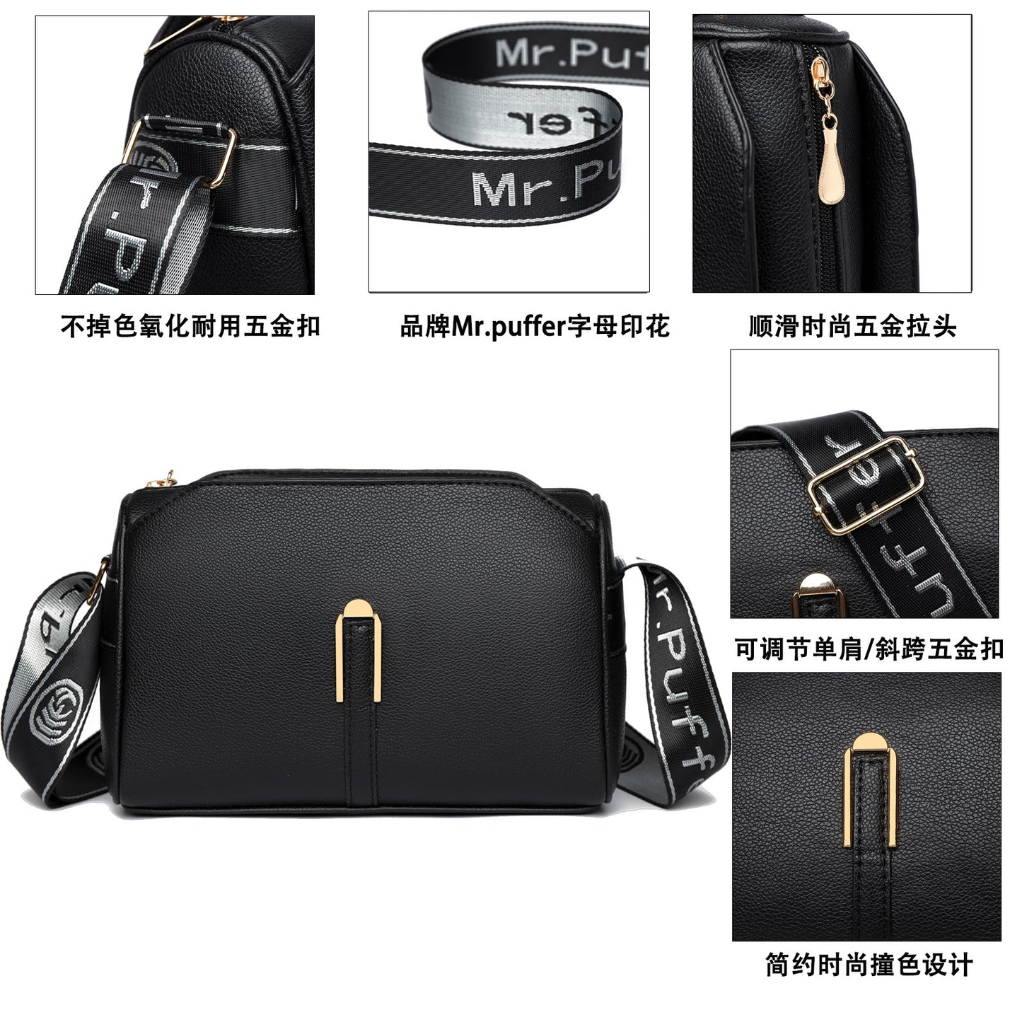SIXSR 2025Tote bag women's new simple solid color popular new high-end sense large-capacity middle-aged women's bag diagonally across the armpit bag