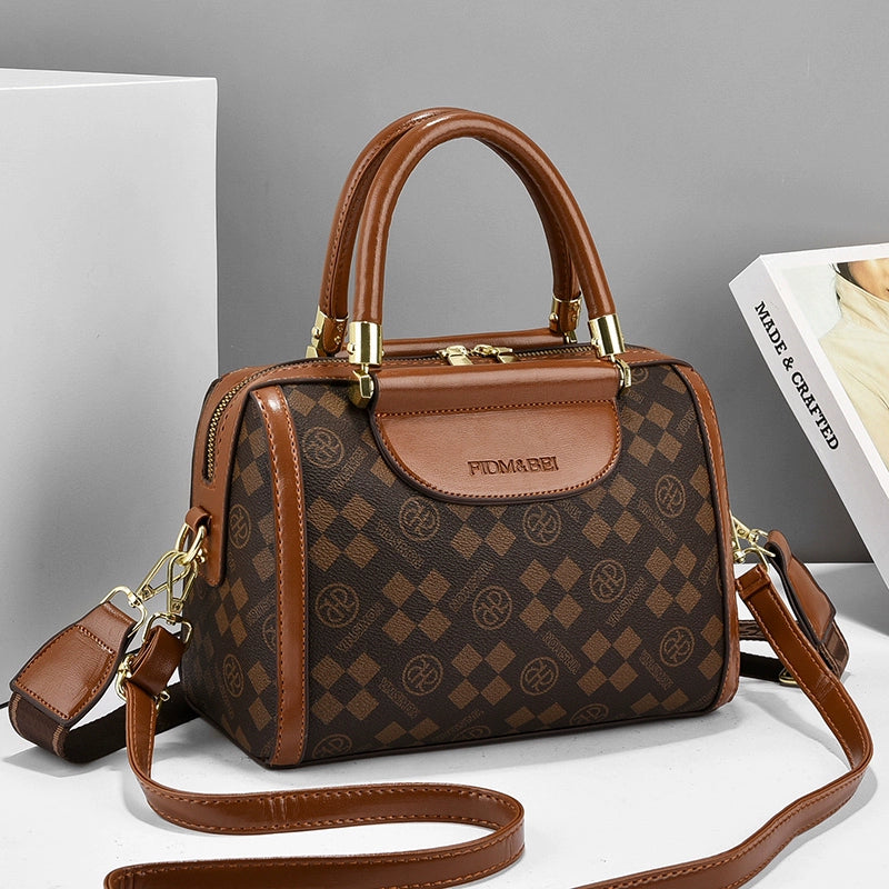 Women's bags trendy fashion handbags new versatile Boston bags retro temperament shoulder messenger bags women