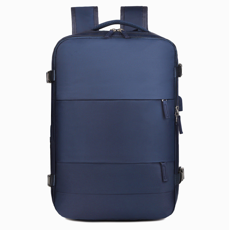 2025 Backpack Men's and Women's Simple Commuter Travel Computer Backpack Canvas Large Capacity Junior High School High School Student School Bag