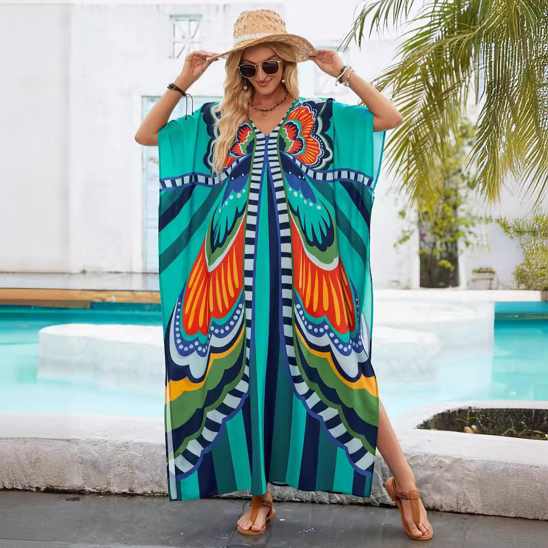Popular trade women's clothing popular summer middle east robe beach vacation loose dress bikini sunscreen smock