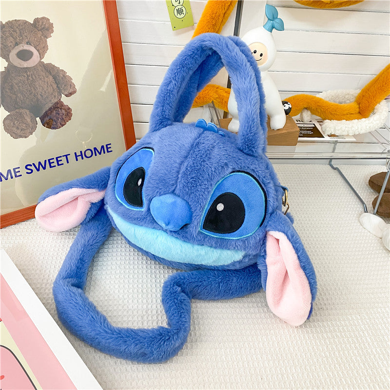 SIXSR 2025 Cartoon cute Stitch plush doll bag toy doll bag soft girl women's bag handbag shoulder messenger bag