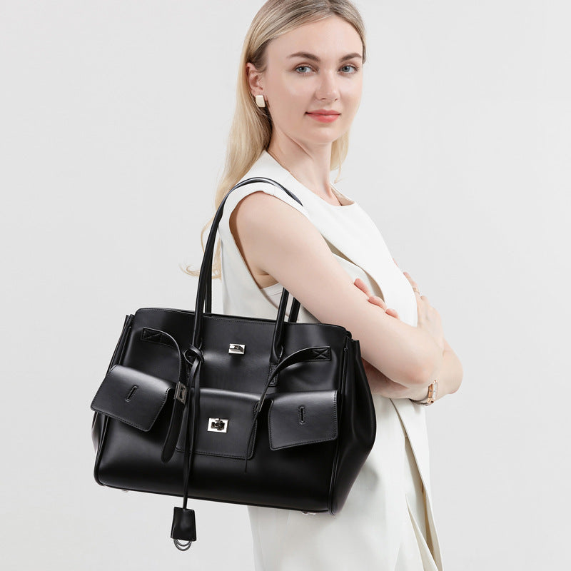 2025 Tote bag popular new rodeo women's bag fashionable and simple handbag women's large-capacity bag commuter shoulder bag