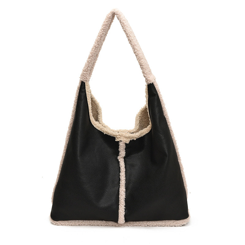 SIXSR 2025 popular autumn and winter fur integrated shoulder bag 2025 New underarm women's bag fashionable retro nostalgic plush handbag