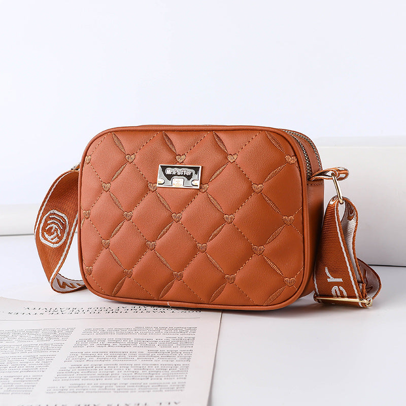 SIXSR 2025Cross-border Popular trade women's bags 2025 spring new fashionable small square bags broadband single shoulder oblique span small fragrant wind bag wholesale