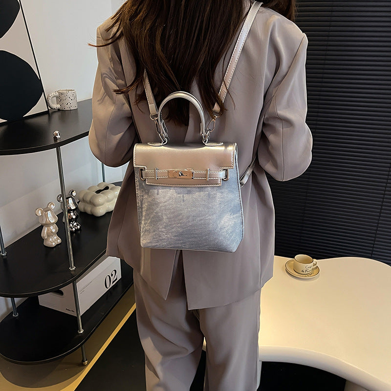 SIXSR 2025 Casual contrasting colors niche women's backpack popular new versatile backpack multi-purpose single shoulder crossbody portable small schoolbag