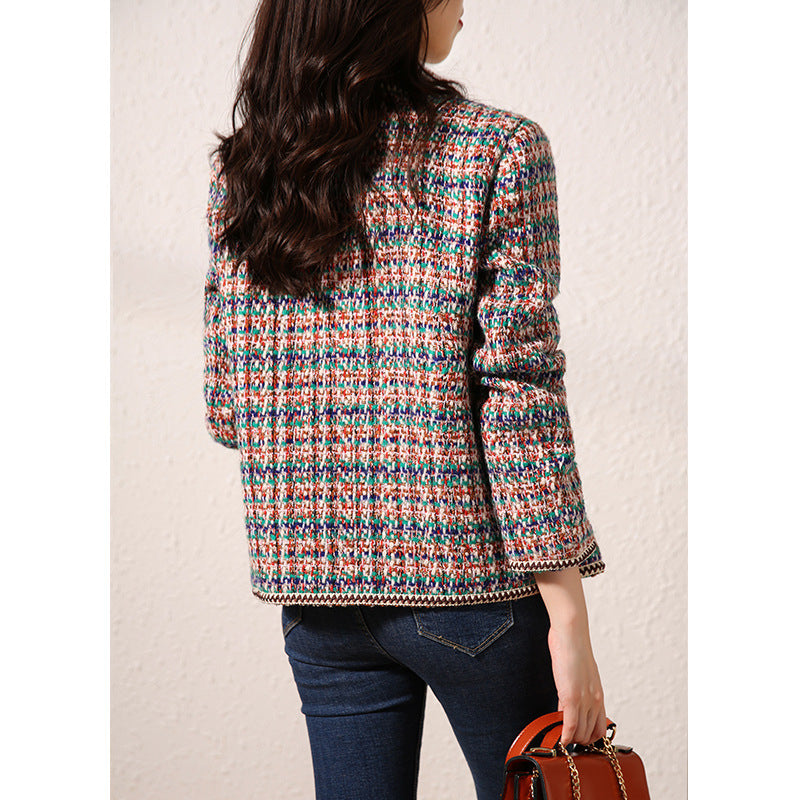 2025 Temperament classic small fragrant style jacket celebrity style spring retro women's tweed short women's clothing
