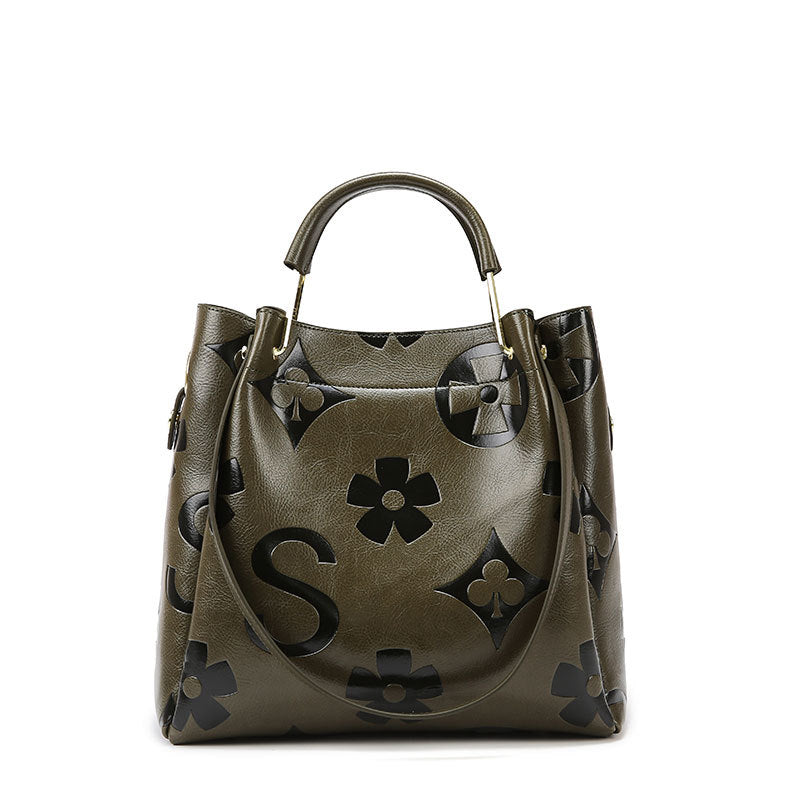 2025 Bags women's New hot-selling new bucket bags, high-end fashion embossed handbags, large-capacity mother and child shoulder bags