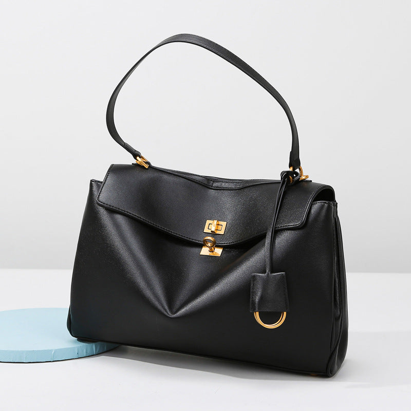 2025 Bag women's popular new rodeo bag large-capacity commuter tote bag B home same handbag texture shoulder bag