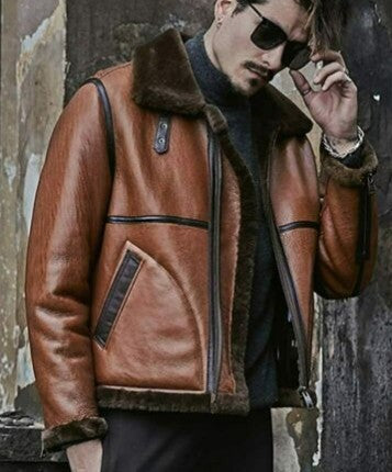 2025 Independent station wish New for autumn and winter fur integrated two-color splicing flight jacket 6533