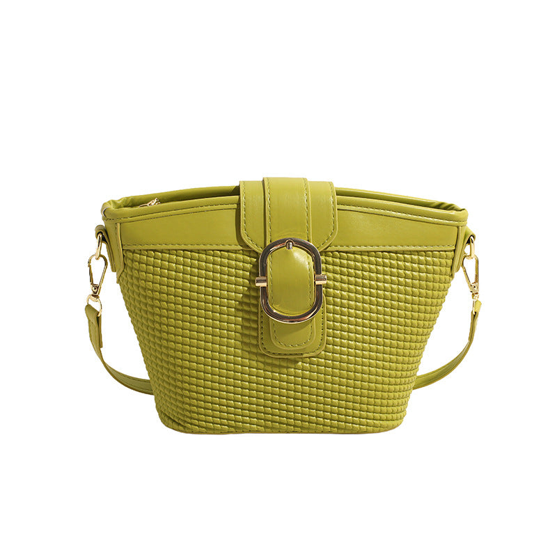 SIXSR 2025 Simple bucket bag women's popular new Korean version ins fashion trend shoulder bag casual trend versatile messenger bag