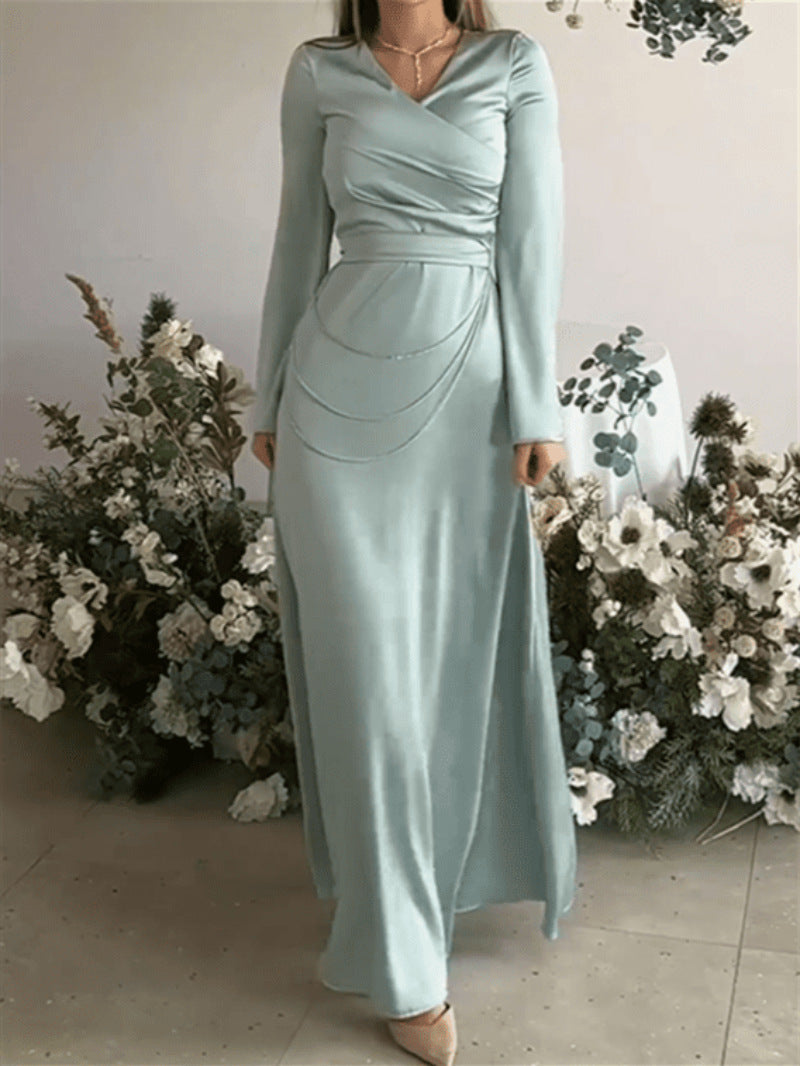 2025 popular spring and summer new New Popular trade women's clothing independent station ebay middle east kaftan diamond chain evening dress